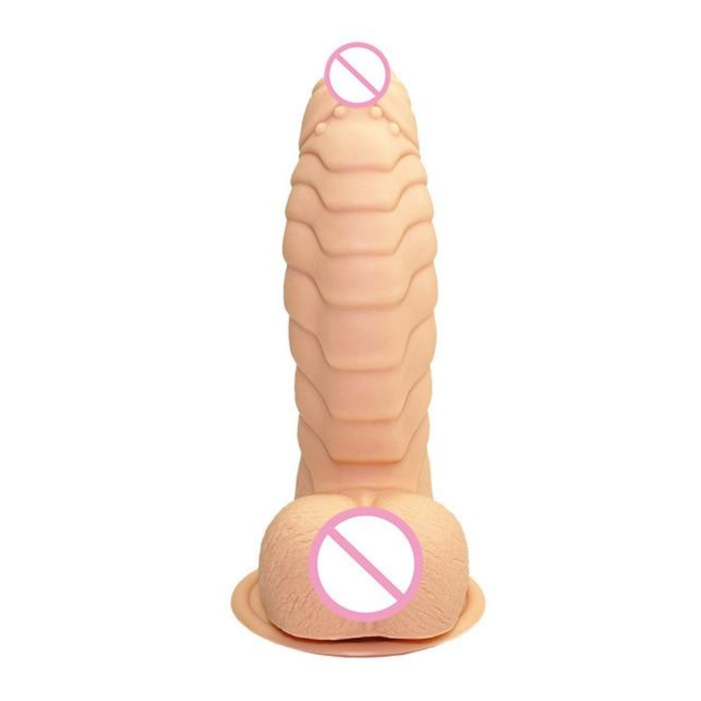 Dinosaur Scales Dildo With Suction Cup Monster Dong Cock And Balls Masturbation