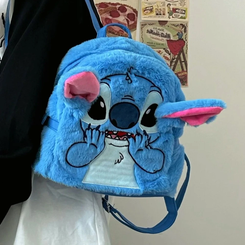 Disney Cartoon Stitch New Kids Backpack Mini Schoolbag Girls And Boys Cute Shoulder Bag