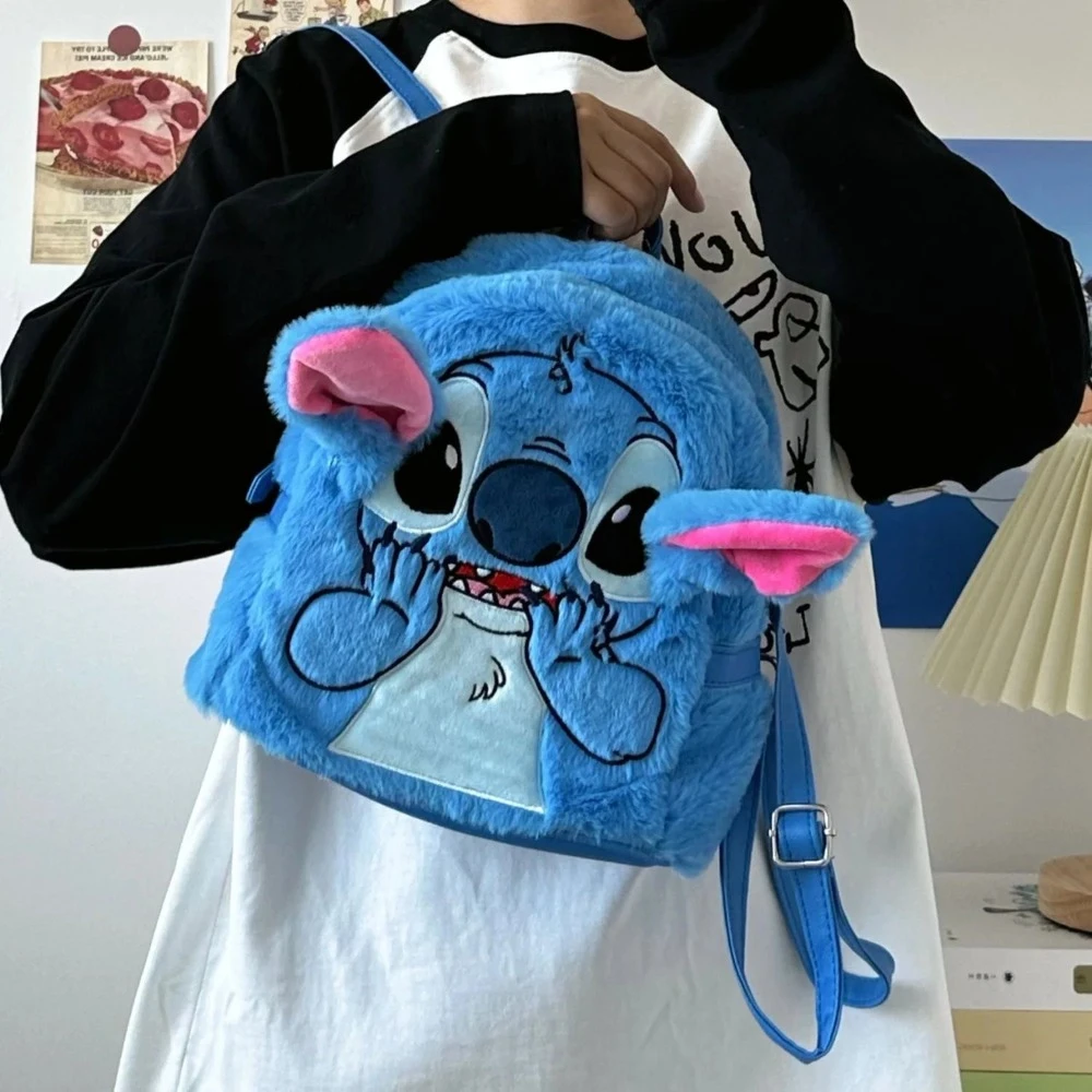 Disney Cartoon Stitch New Kids Backpack Mini Schoolbag Girls And Boys Cute Shoulder Bag