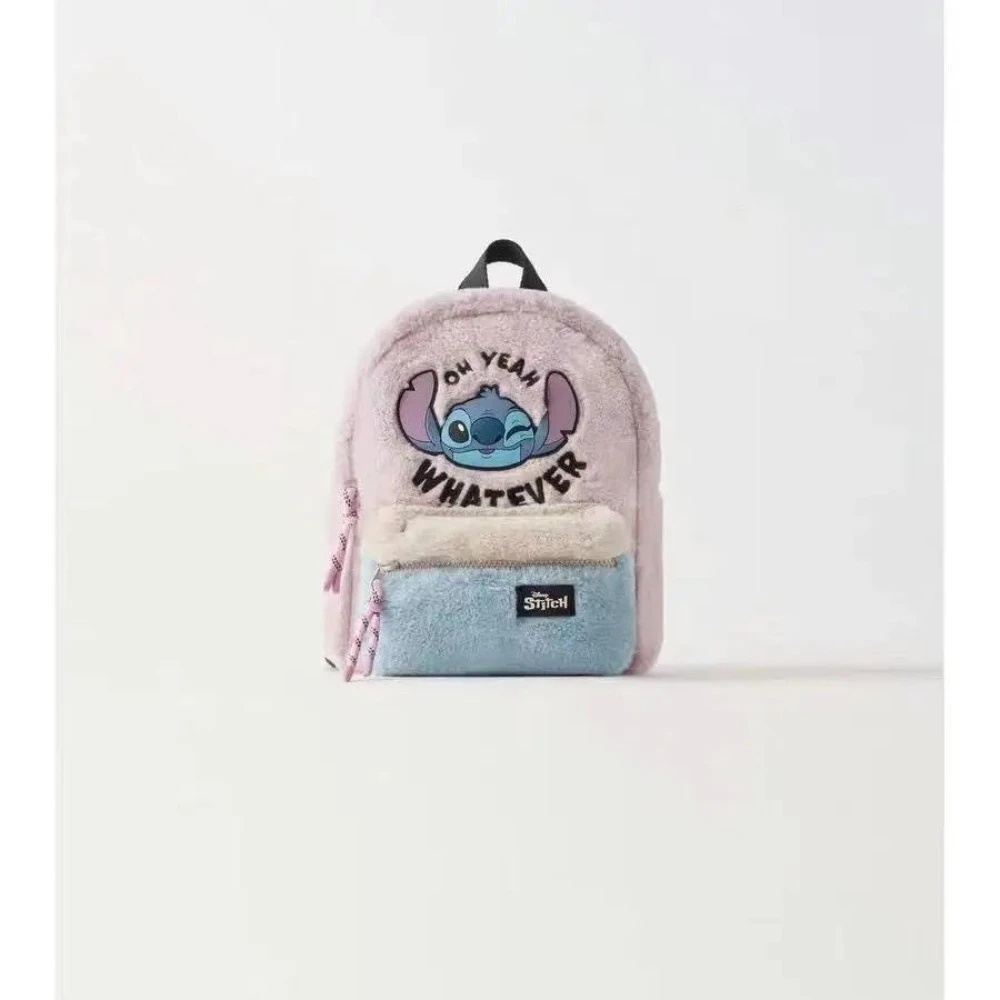 Disney Cartoon Stitch New Kids Backpack Mini Schoolbag Girls And Boys Cute Shoulder Bag