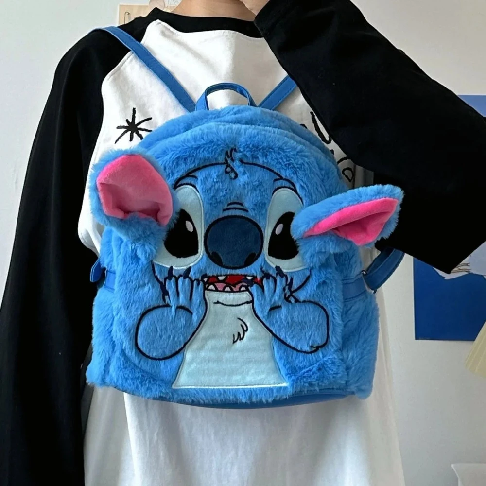 Disney Cartoon Stitch New Kids Backpack Mini Schoolbag Girls And Boys Cute Shoulder Bag