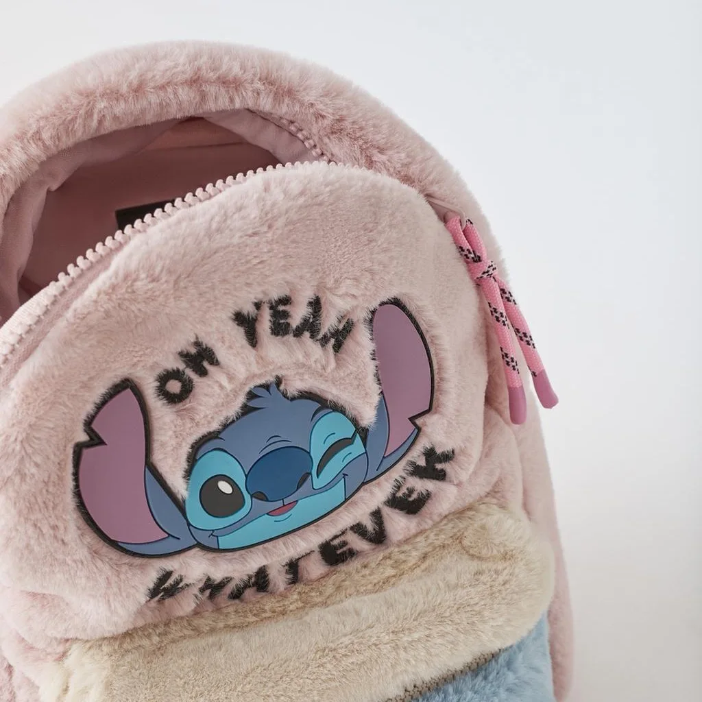 Disney Cartoon Stitch New Kids Backpack Mini Schoolbag Girls And Boys Cute Shoulder Bag