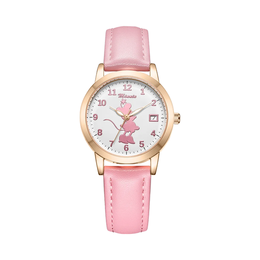 Veile Studios Minnie Mouse Kids Girl Cute Beautiful Quartz Wristwatch Lady Clocks Children Watch