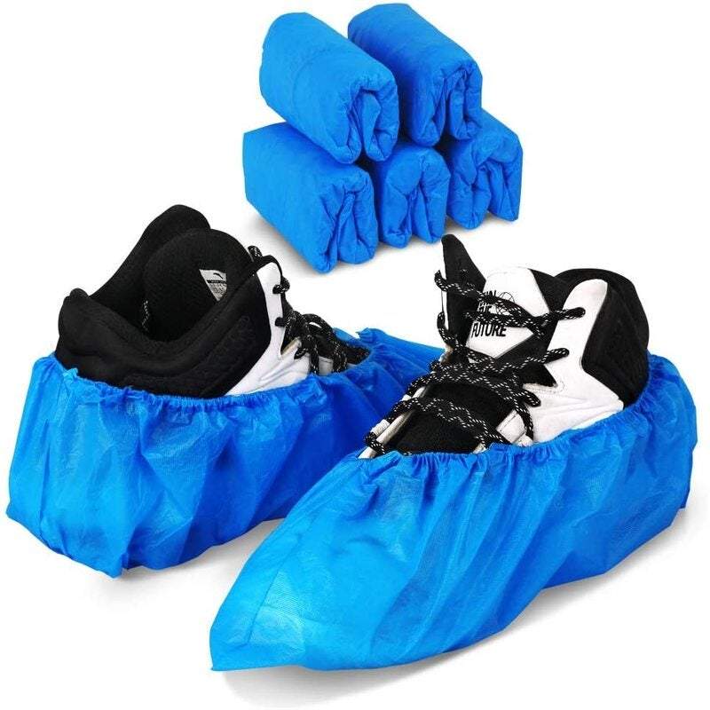 Shoe Care Disposable Covers Are Waterproof Dustproof One Size Non Slip Blue Protect Your Shoes Floor Carpet 50 Pair