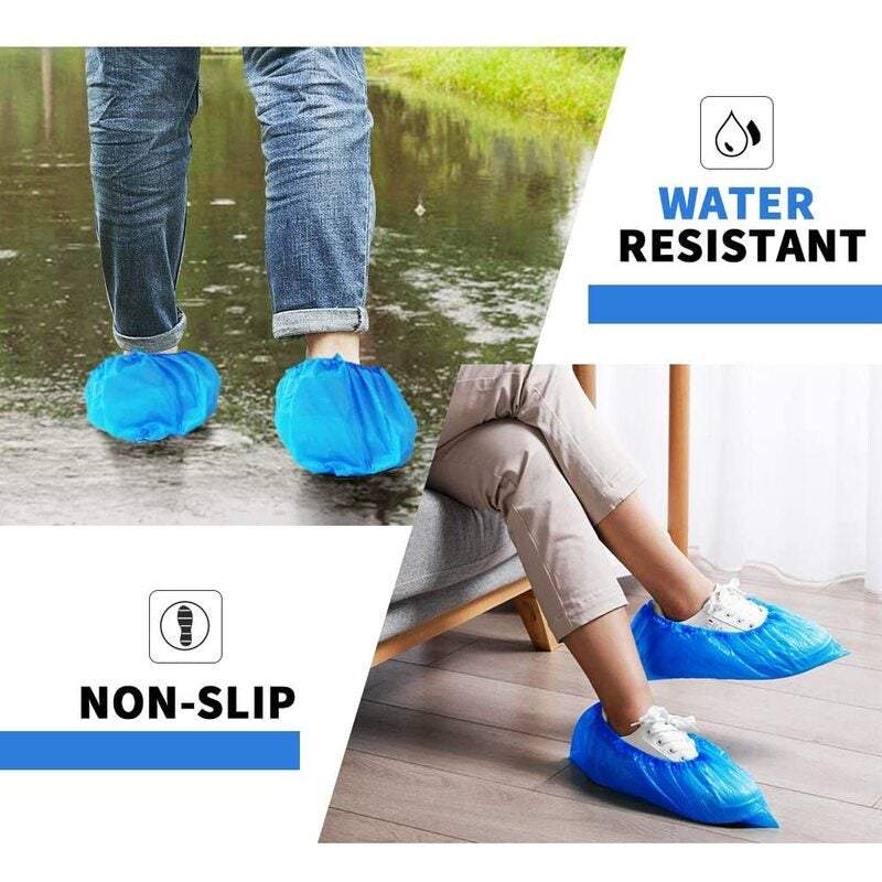 Shoe Care Disposable Covers Are Waterproof Dustproof One Size Non Slip Blue Protect Your Shoes Floor Carpet 50 Pair