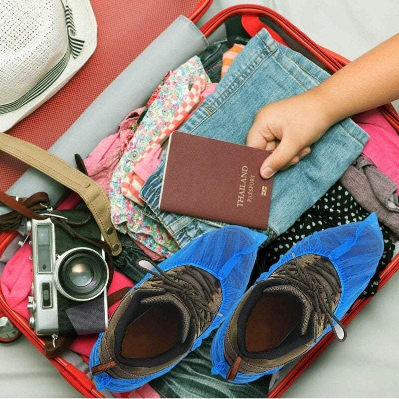 Shoe Care Disposable Covers Are Waterproof Dustproof One Size Non Slip Blue Protect Your Shoes Floor Carpet 50 Pair