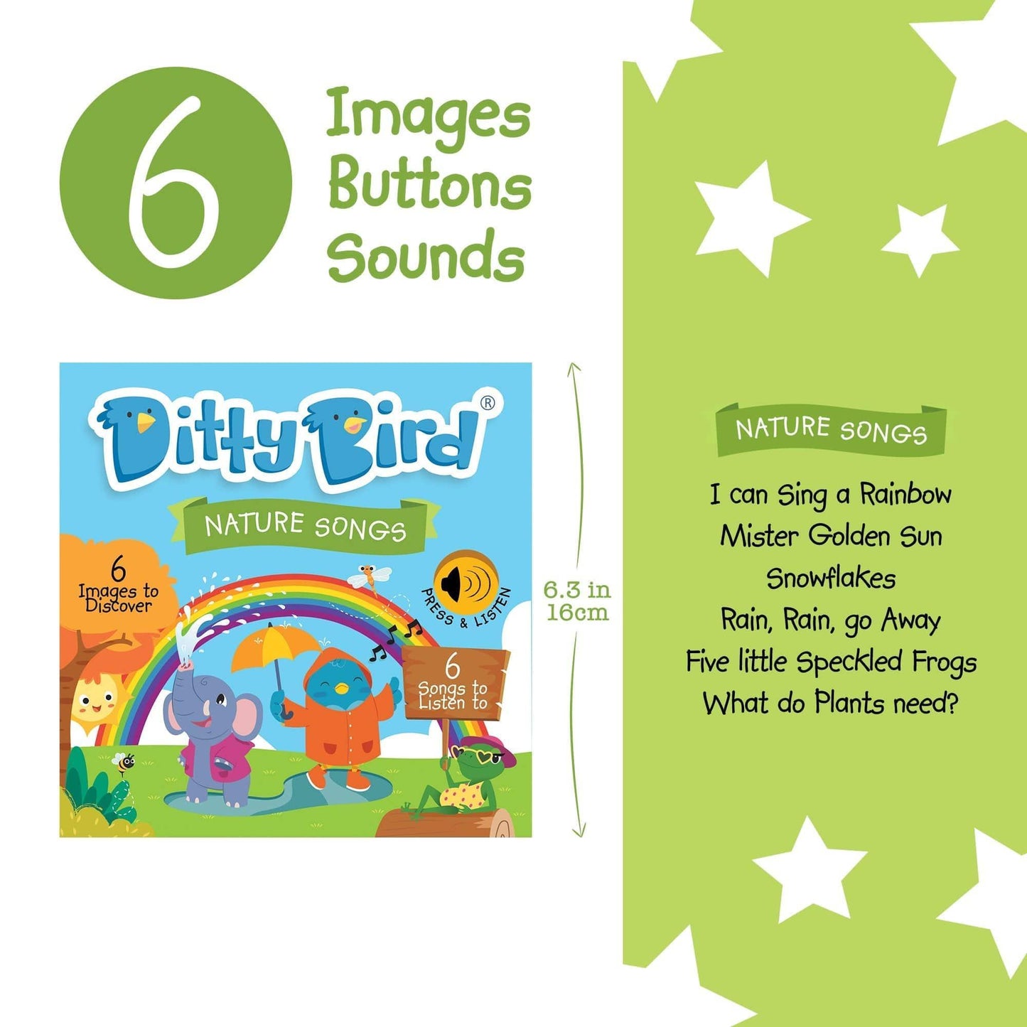 Ditty Bird Nature Songs Book For Kids Educational About Weather Animals And Seasons