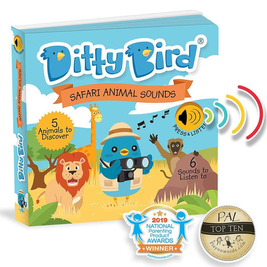 Ditty Bird Safari Animal Sounds Interactive Book With Wild Noises