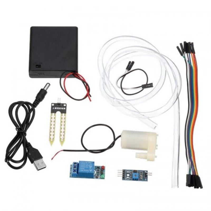 Diy Automatic Irrigation Module Kit With Soil Moisture Sensor Detection Watering Pumping Graphite Black