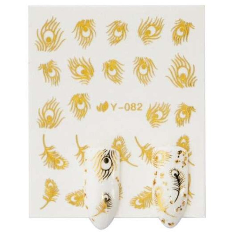 Diy Decoration Nail Sticker Gold And Silver Embossed 30Pcs Multi B