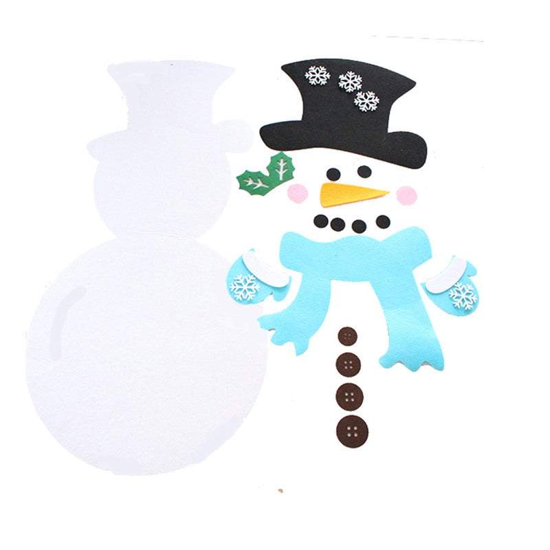 Diy Felt Christmas Snowman Set Decoration Handmade Ornament