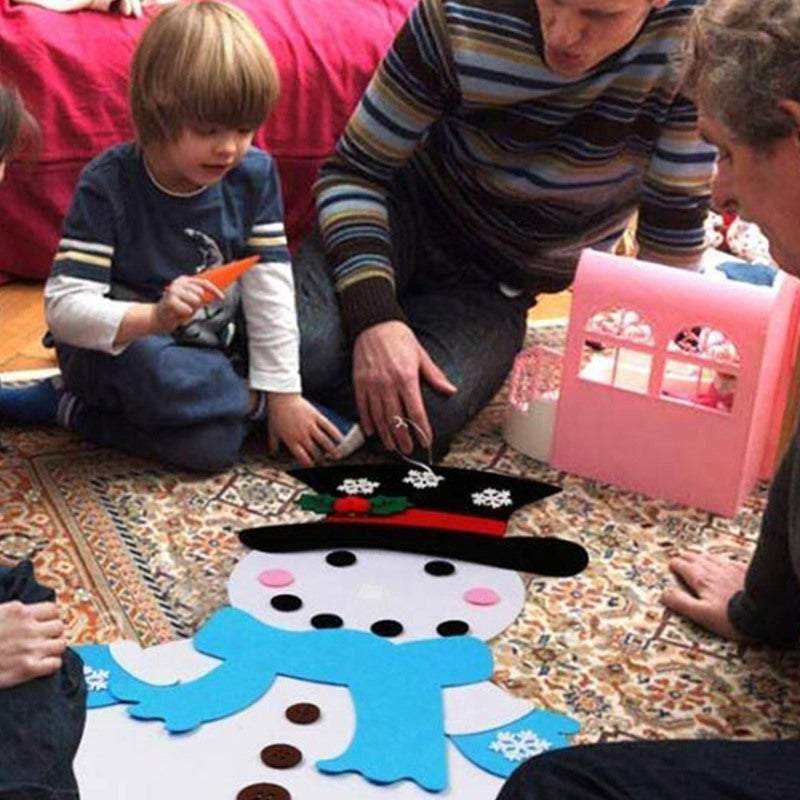 Diy Felt Christmas Snowman Set Decoration Handmade Ornament