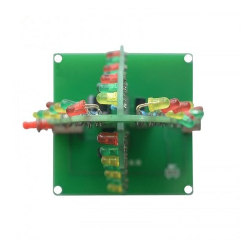 Diy Three Dimensional Color Christmas Tree Led Running Water Lights Kit Jungle Green
