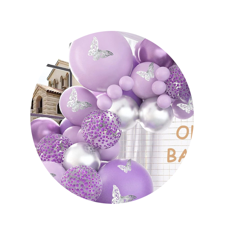 Butterfly Balloons Garland Arch Kit Purple Birthday Party Wedding Decor
