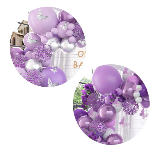 Butterfly Balloons Garland Arch Kit Purple Birthday Party Wedding Decor