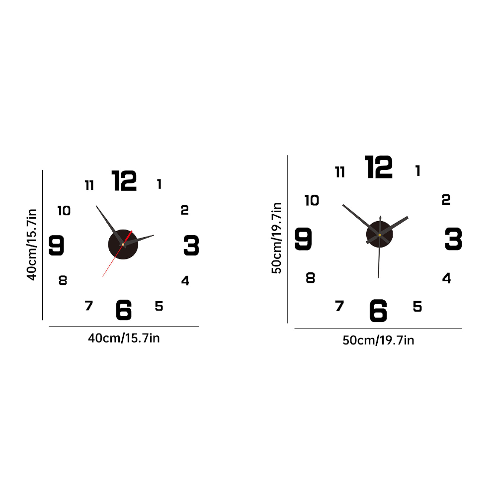 Diy Frameless Creative Wall Clock Decal: A Silent And Stylish Addition For Home Decor Ideal Living Rooms Offices