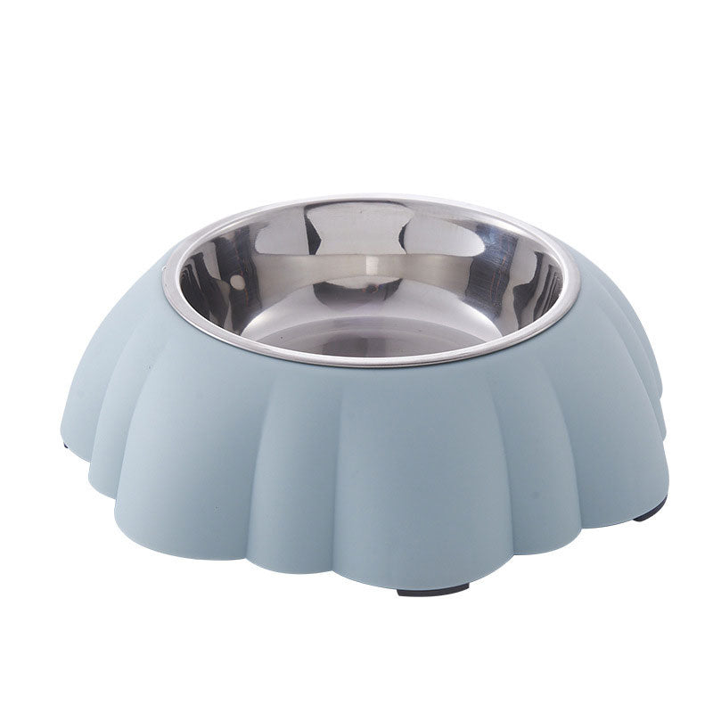 Pet Bowl Stainless Steel Inner Durable Outer Base