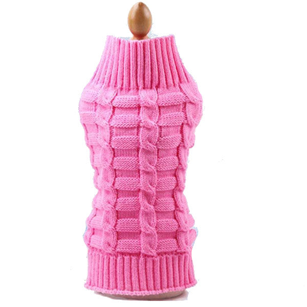 Dog Apparel Pet Sweater Winter Warm Knitted Clothes