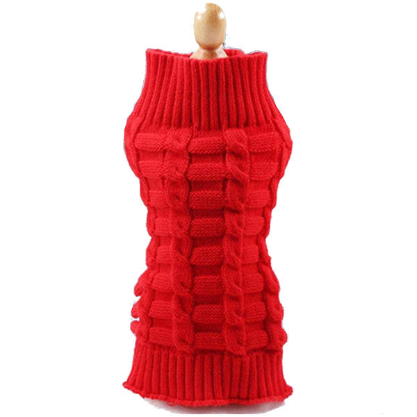 Dog Apparel Pet Sweater Winter Warm Knitted Clothes