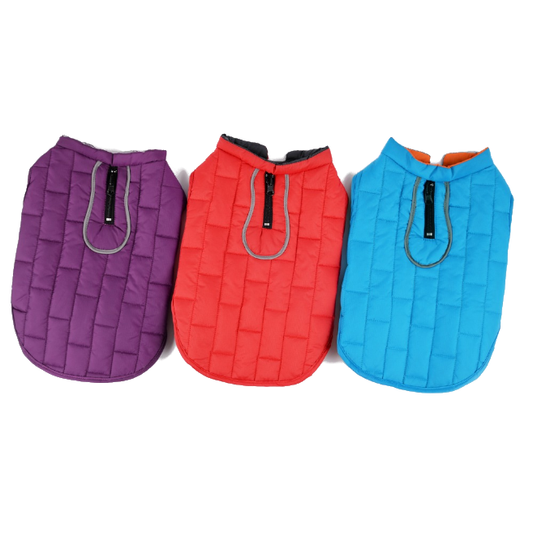 Dog Apparel Reversible Waterproof Jacket Soft Autumn Winter Pet Clothes Warm Vest