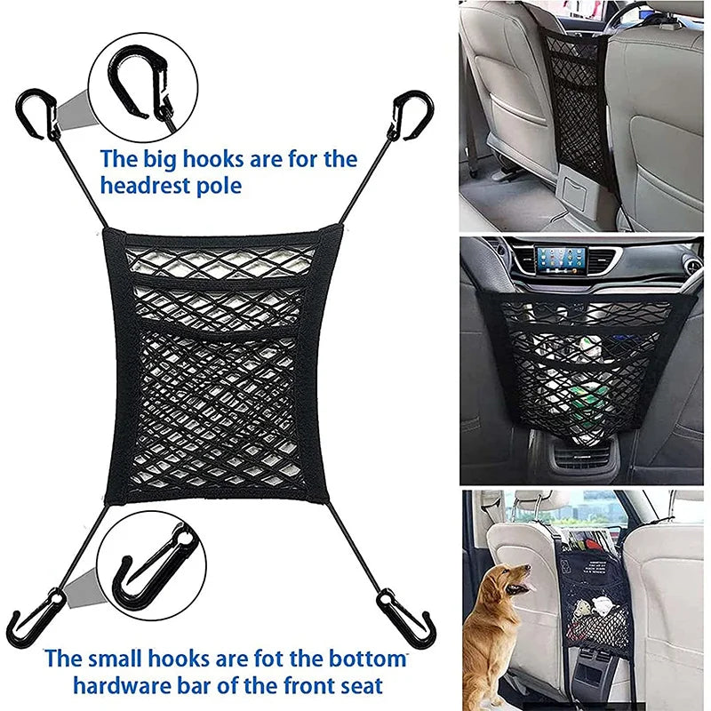 Dog Car Net Barrier Pet Travel Safety Carrier Rear Seat Fence
