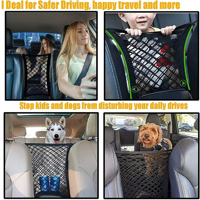Dog Car Net Barrier Pet Travel Safety Carrier Rear Seat Fence