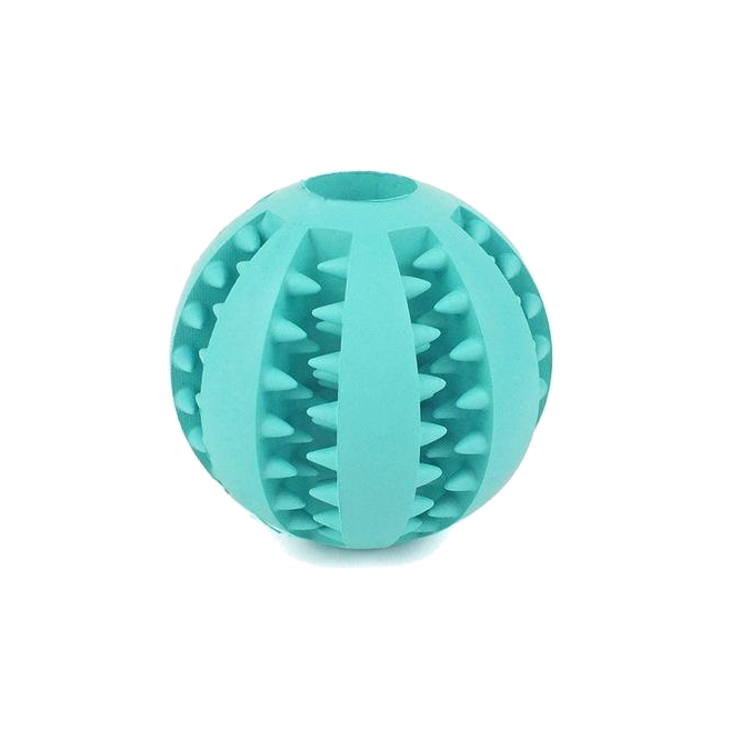 Dog Chew Rubber Ball Toy Dental Clean Teeth Healthy Treat Gum Bite Puppy Pet Play