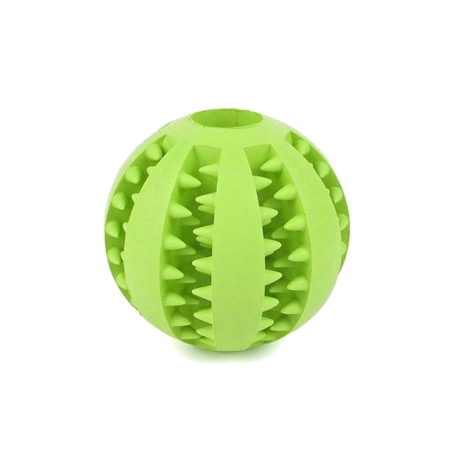 Dog Chew Rubber Ball Toy Dental Clean Teeth Healthy Treat Gum Bite Puppy Pet Play