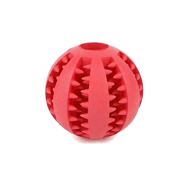 Dog Chew Rubber Ball Toy Dental Clean Teeth Healthy Treat Gum Bite Puppy Pet Play