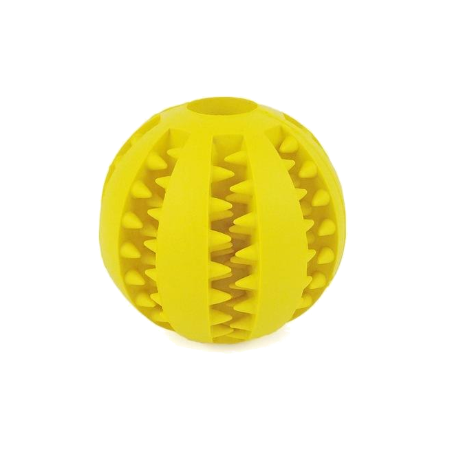 Dog Chew Rubber Ball Toy Dental Clean Teeth Healthy Treat Gum Bite Puppy Pet Play