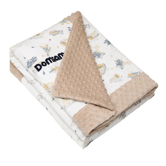Thick Padded Minky Cotton Kids Blanket 25 Tog Wildflower Bouquet Soft Cozy