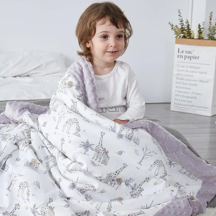 Thick Padded Minky Cotton Kids Blanket 25 Tog Wildflower Bouquet Soft Cozy