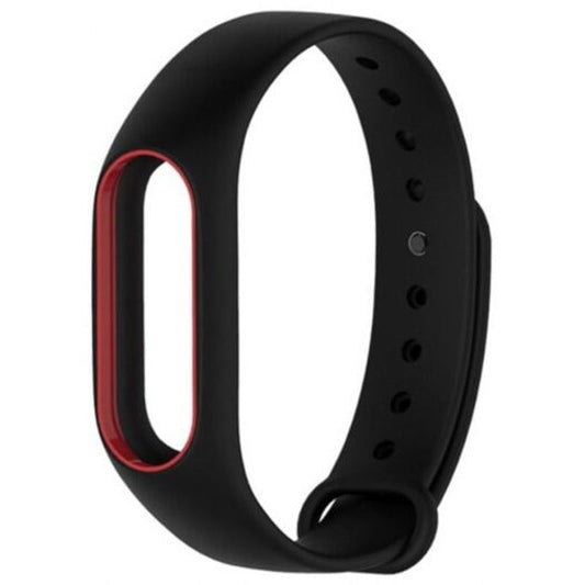 Double Colorful Silicone Wrist Strap Bracelet Replacement Watchband For Original Xiaomi Mi Band 2 Wristbands Black