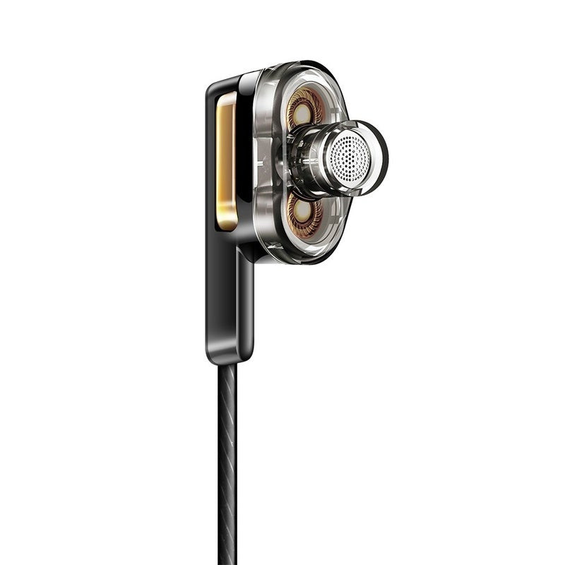 Double Moving Coil 3.5Mm Wired In Ear Headphone With Storage Box Golden