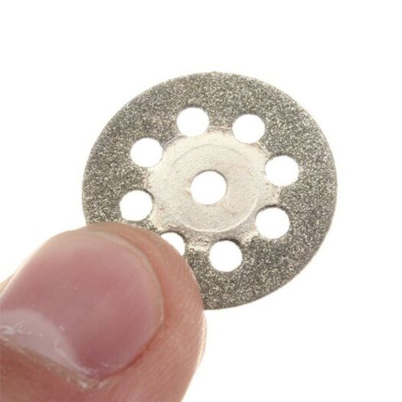 Double Sided Diamond Cutting Discs 10 Pcs Silver 25Mm