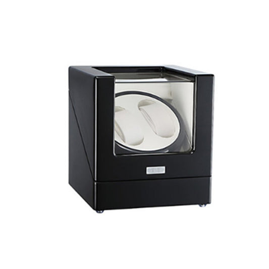 Automatic Winding Watch Box Mechanical Winder Device With Led Black White