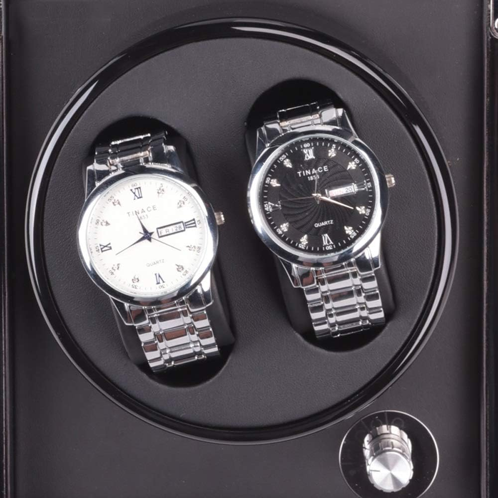 Double Watch Automatic Winding Box Mechanical Device With Led