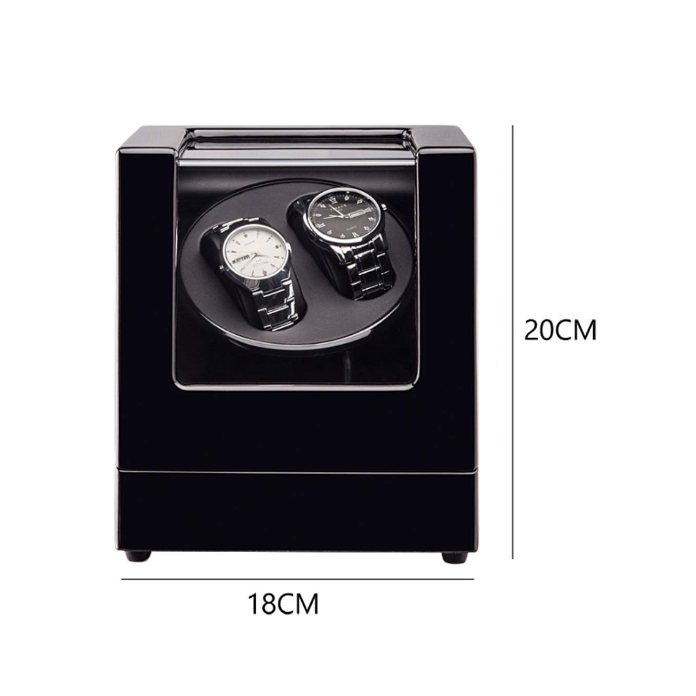 Double Watch Automatic Winding Box Mechanical Device With Led