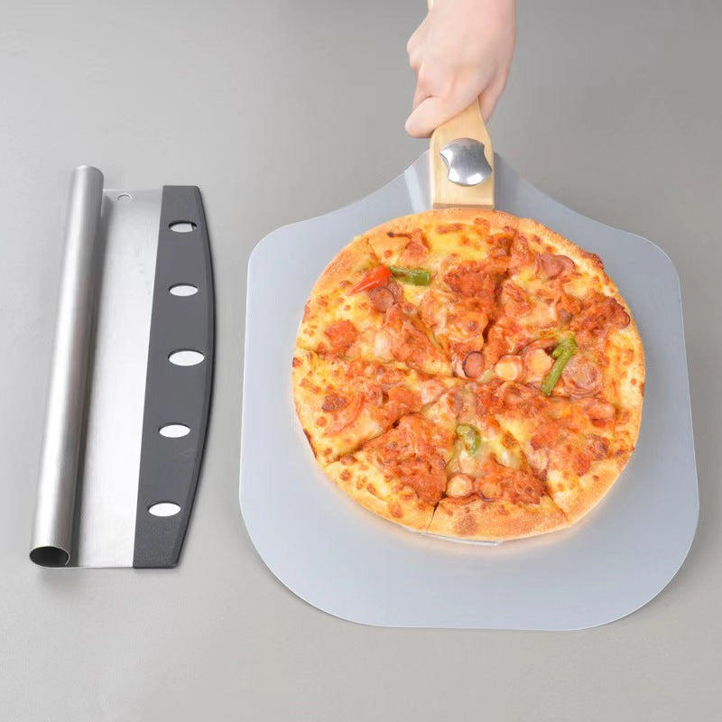 35 X 11 Inch Stainless Steel Pizza Cutter With Protective Cover Kitchen Tool