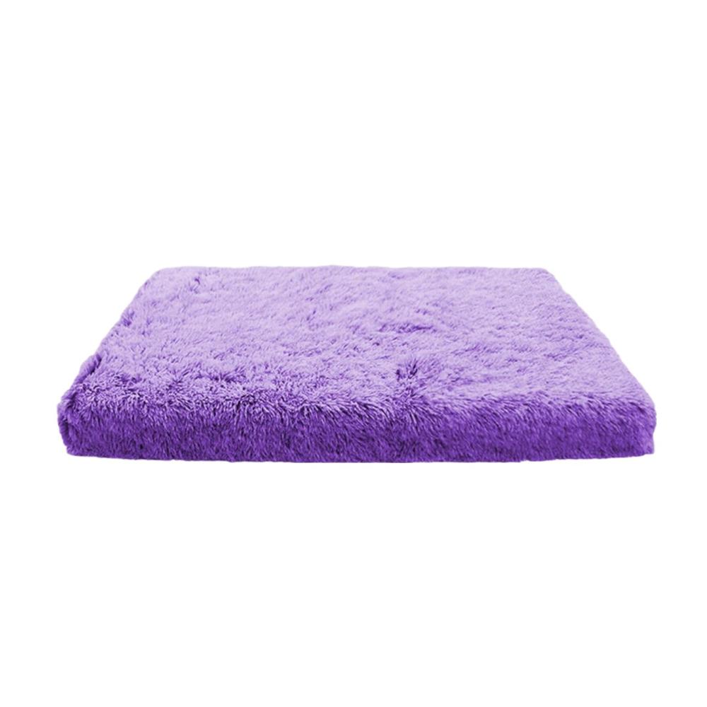 Pet Bed Purple Removable Calming Soft Plush Cushion Mat
