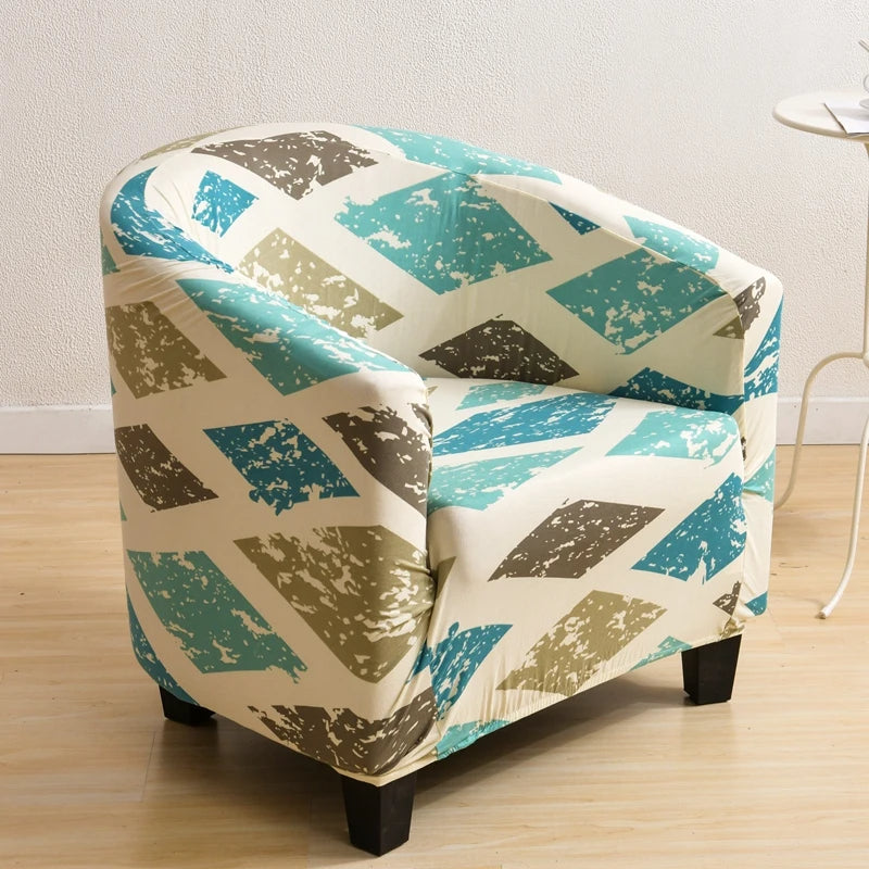 Sofa Cover Multicolor Diamond Print Dust Proof Chair Tub Slipcover Decor