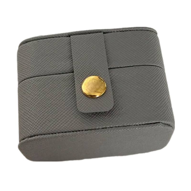 Veile Studios Jewelry Storage Mini Ring Box Portable Organizer Display Travel Gift Case Leather