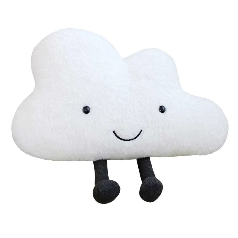 Plush Cloud Shape Pillow With Legs Soft Cushion For Decor Comfort