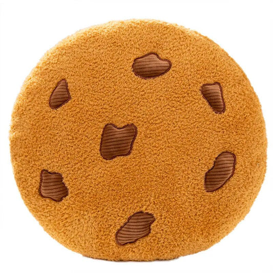 Plush Pillow Light Brown Chocolate Cookies Biscuit Shape Stuffed Soft Cushion