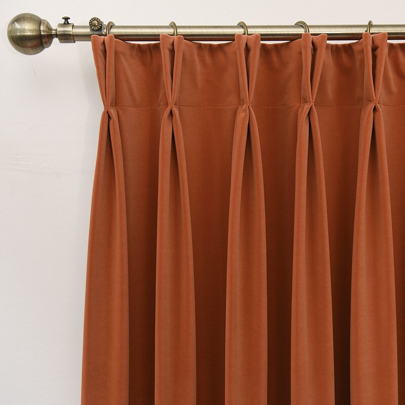 250 Centimetre Mustard High Quality Modern Velvet Blackout Curtains For