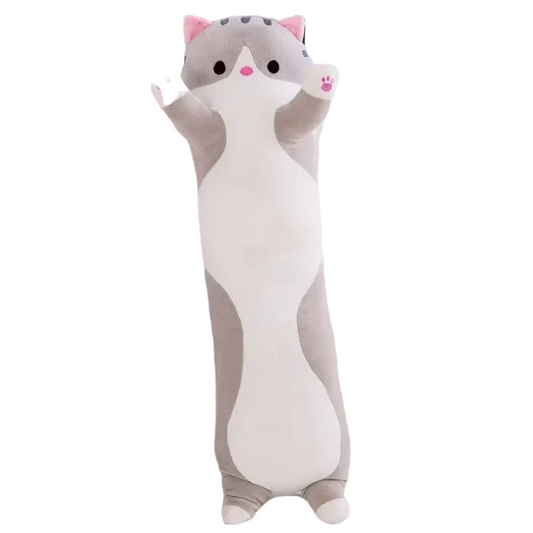 Side Sleeping Body Pillow Gray Husky Long For Children And Adult 110Cm