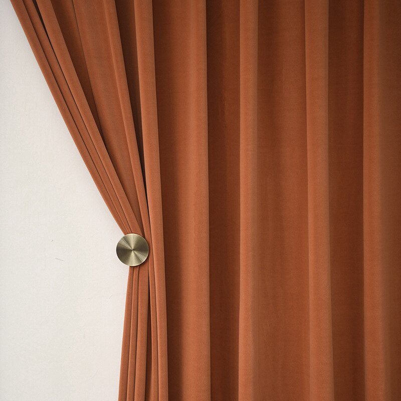 250 Centimetre Mustard High Quality Modern Velvet Blackout Curtains For