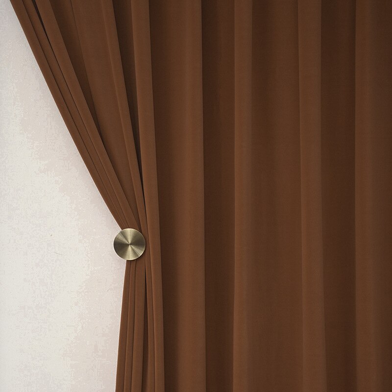 250 Centimetre Mustard High Quality Modern Velvet Blackout Curtains For