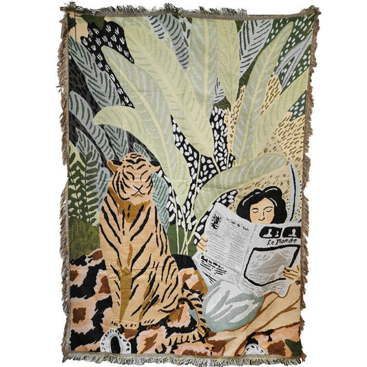 Tiger Throw Blanket Cozy Sofa Couch Bed Cover Outdoor Camping Mat Decor Tapestry