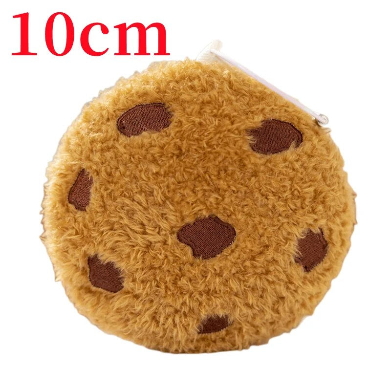 Plush Pillow Light Brown Chocolate Cookies Biscuit Shape Stuffed Soft Cushion
